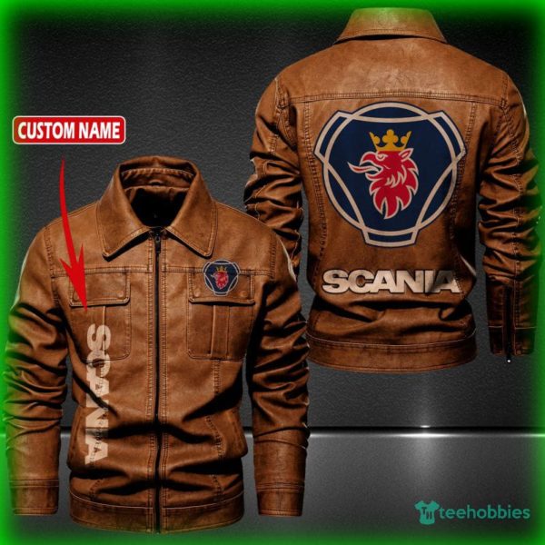 scania personalized name fleece leather jacket 2 4953g 600x600px Scania Personalized Name Fleece Leather Jacket
