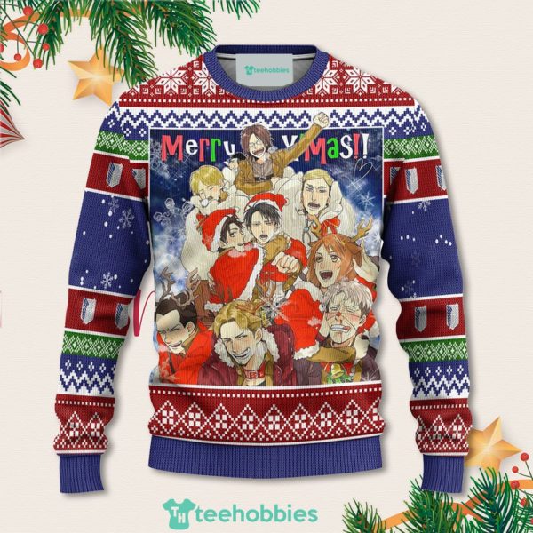 scout regiment attack on titan anime christmas sweater xmas 1 Z4Hy9 600x600px Scout Regiment Attack On Titan Anime Christmas Sweater Xmas
