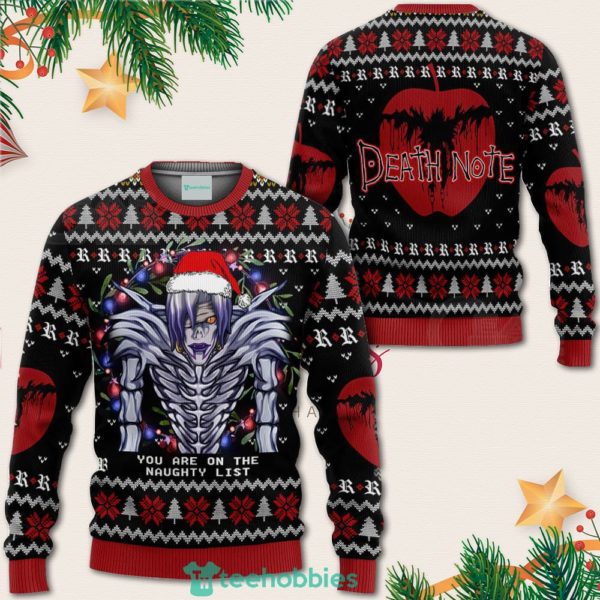 shinigami rem christmas sweater death note anime xmas shirt for men women 1 gkvKH 600x600px Shinigami Rem Christmas Sweater Death Note Anime Xmas Shirt For Men Women
