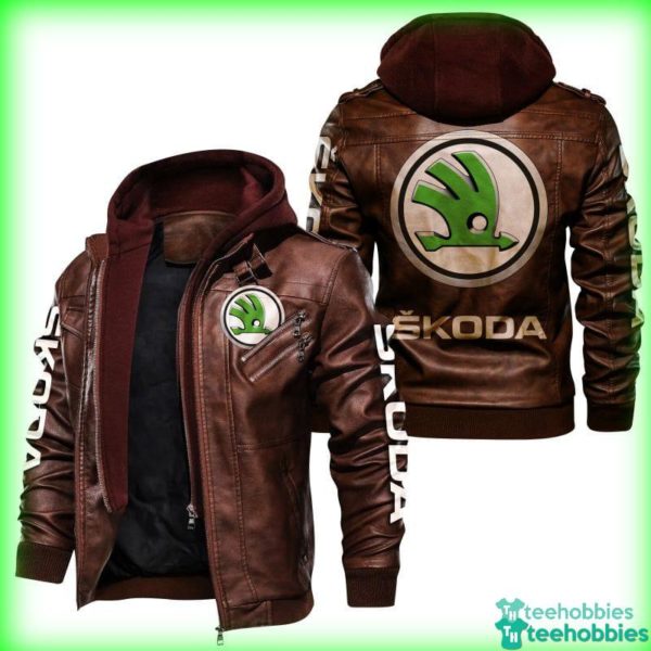 skoda auto leather jacket hoodie gift for fathers day 1 2VYBU 600x600px Skoda Auto Leather Jacket Hoodie Gift For Father's Day