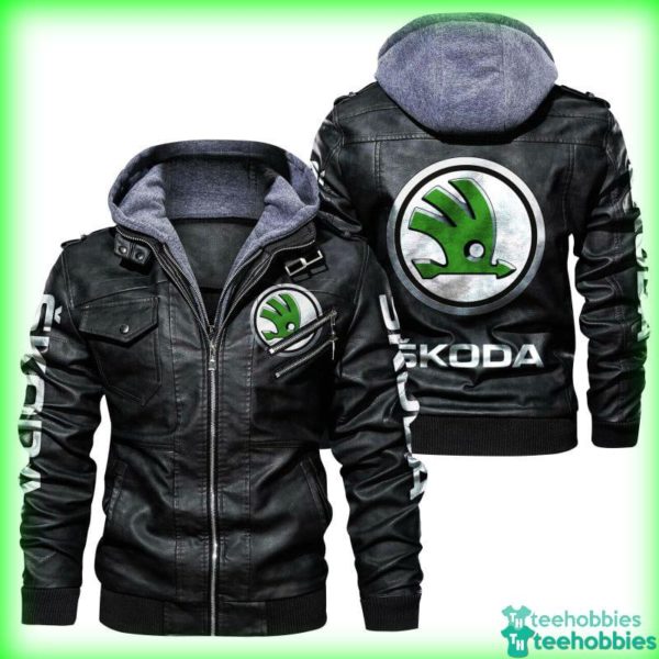skoda auto leather jacket hoodie gift for fathers day 2 2VjmP 600x600px Skoda Auto Leather Jacket Hoodie Gift For Father's Day