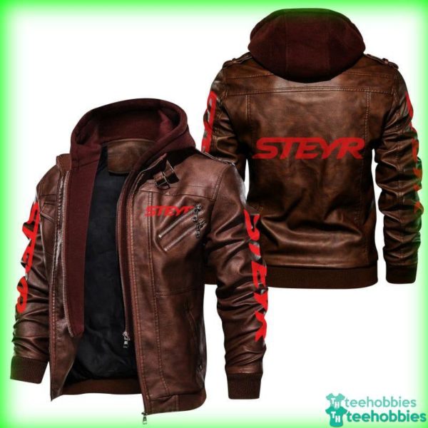 steyr tractor leather jacket hoodie gift for fathers day 1 O4IrH 600x600px Steyr Tractor Leather Jacket Hoodie Gift For Father's Day