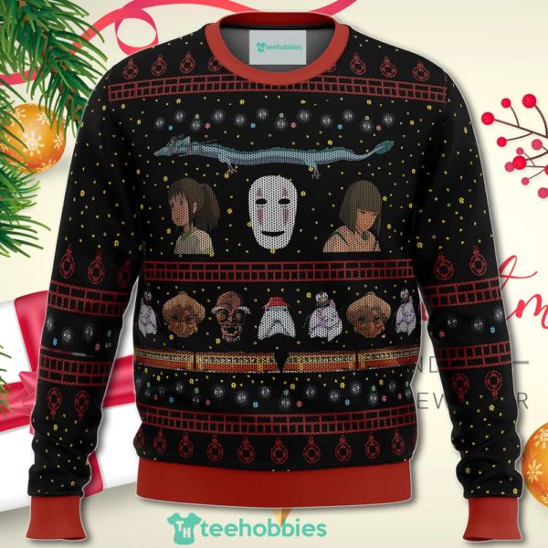 studio ghibli no face spirited away christmas sweater for men women 1 0bSiK 600x600px Studio Ghibli No Face Spirited Away Christmas Sweater For Men Women