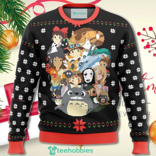 studio ghibli xmas main christmas sweater for men women 1 aTq3X 600x600px Studio Ghibli Xmas Main Christmas Sweater For Men Women