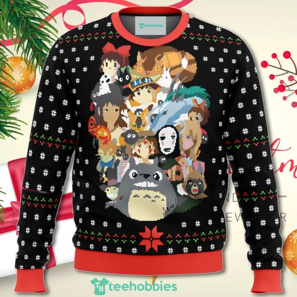 studio ghibli xmas main miyazaki christmas sweater for men women 1 6ytmA 600x600px Studio Ghibli Xmas Main Miyazaki Christmas Sweater For Men Women
