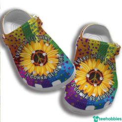 Sunflower Every Little Thing Gonna Be Alright Clog Shoes - Clog Shoes - Yellow