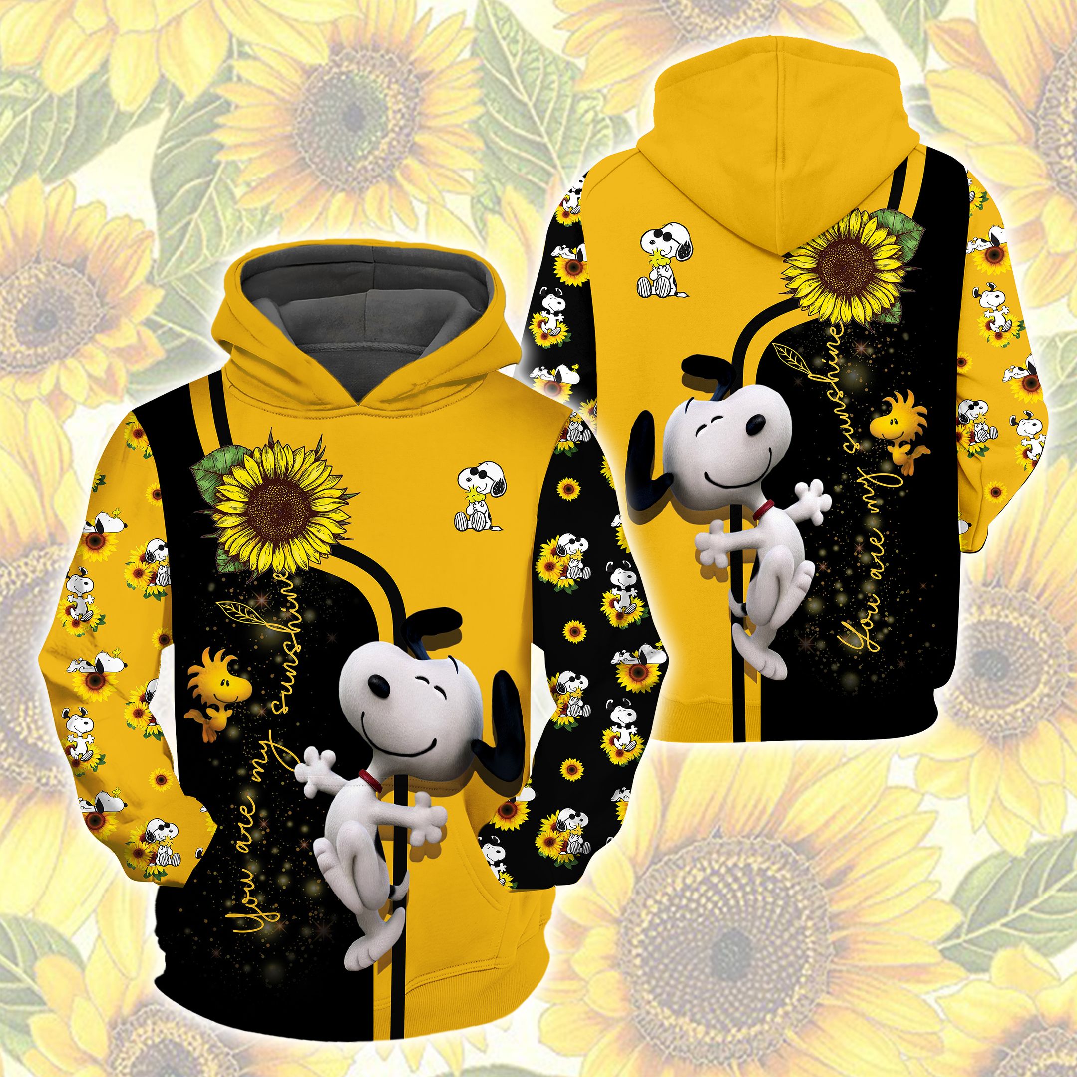 Sunflower Your Are My Sunshine ​Snoopy Lover All Over Print 3D Shirt