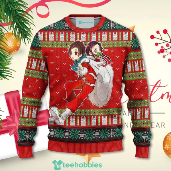 tanjiro x nezuko demon slayer anime christmas sweater xmas for men women 1 mZBzf 600x600px Tanjiro X Nezuko Demon Slayer Anime Christmas Sweater Xmas For Men Women