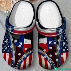 Texas Flag Texas Map Cute Gift Clog Shoes - Clog Shoes - Red