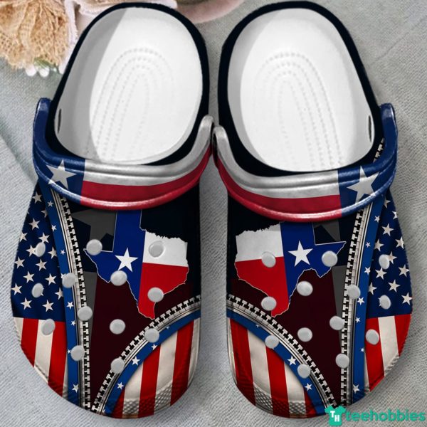 Texas Flag Texas Map Cute Gift Clog Shoes - Clog Shoes - Red