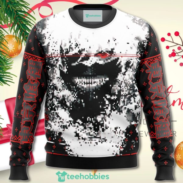 tokyo ghoul kaneki splatter christmas sweater for men women 1 tikoI 600x600px Tokyo Ghoul Kaneki Splatter Christmas Sweater For Men Women