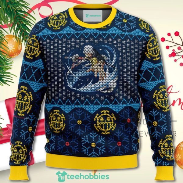trafalgar d water law one piece christmas sweater for men women 1 vrDKW 600x600px Trafalgar D Water Law One Piece Christmas Sweater For Men Women