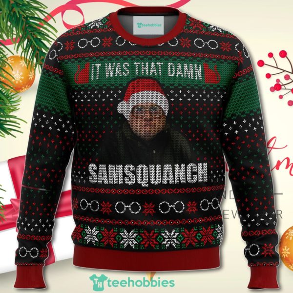 trailer park boys samsquanch christmas sweater for men women 1 gtLb6 600x600px Trailer Park Boys Samsquanch Christmas Sweater For Men Women