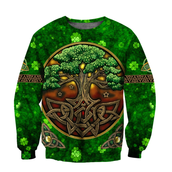 Tree Of Life Irish Saint Patrick’s Day Gift All Over Print 3D Shirt - 3D Sweatshirt - Green