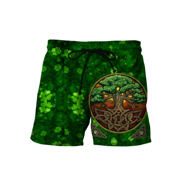 Tree Of Life Irish Saint Patrick’s Day Gift All Over Print 3D Shirt - Short Pant - Green