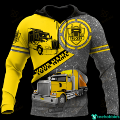 Truck Driver Unisex Personalized 3D All Over Print - 3D Hoodie - Grey