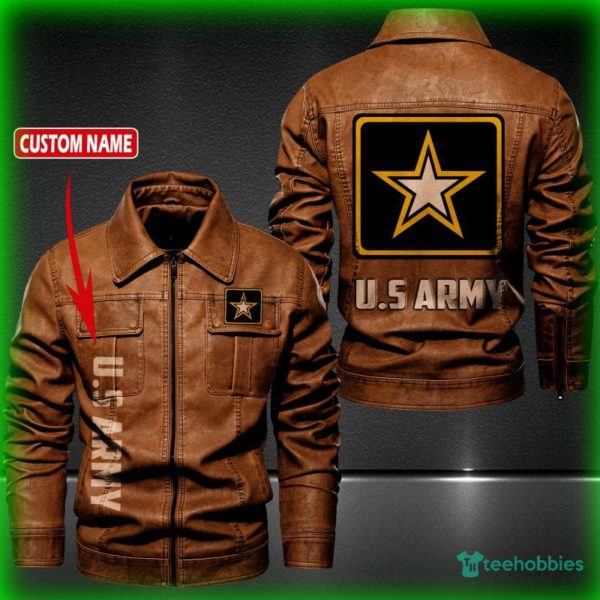united states army personalized name fleece leather jacket 2 O2DAB 600x600px United States Army Personalized Name Fleece Leather Jacket