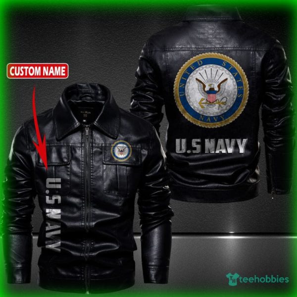 united states navy personalized name fleece leather jacket 1 PhBWm 600x600px United States Navy Personalized Name Fleece Leather Jacket