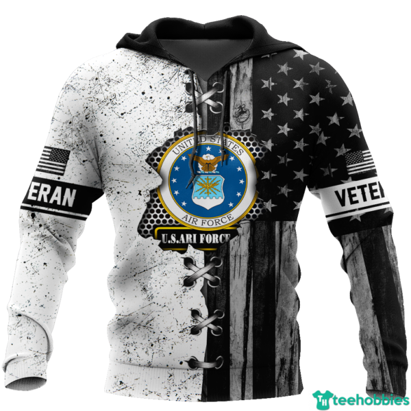 Veteran US Air Force In My Heart For Men And Women 3D All Over Print - 3D Hoodie - White