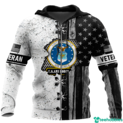 Veteran US Air Force In My Heart For Men And Women 3D All Over Print - 3D Zip Hoodie - White