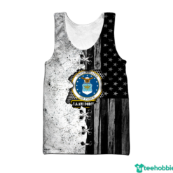 Veteran US Air Force In My Heart For Men And Women 3D All Over Print - Hollow Tanktop - White