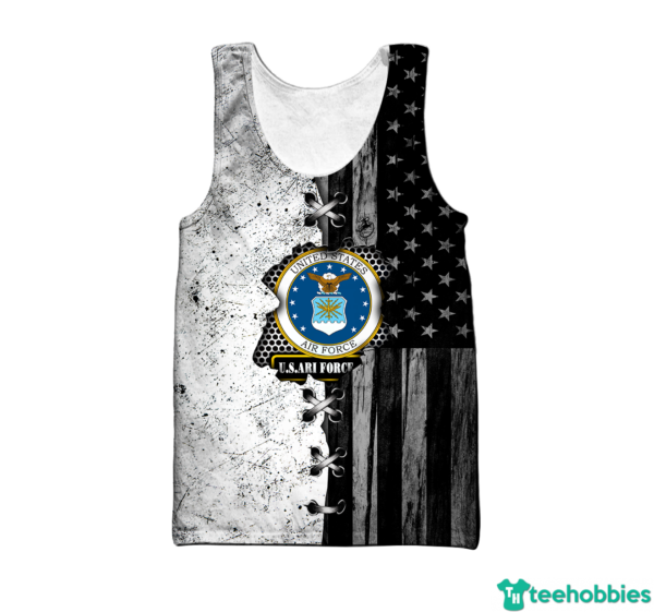 Veteran US Air Force In My Heart For Men And Women 3D All Over Print - Hollow Tanktop - White