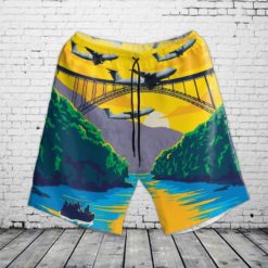 West Virginia Air National Guard Hawaiian Shirt And Short - Short Pant - Yellow