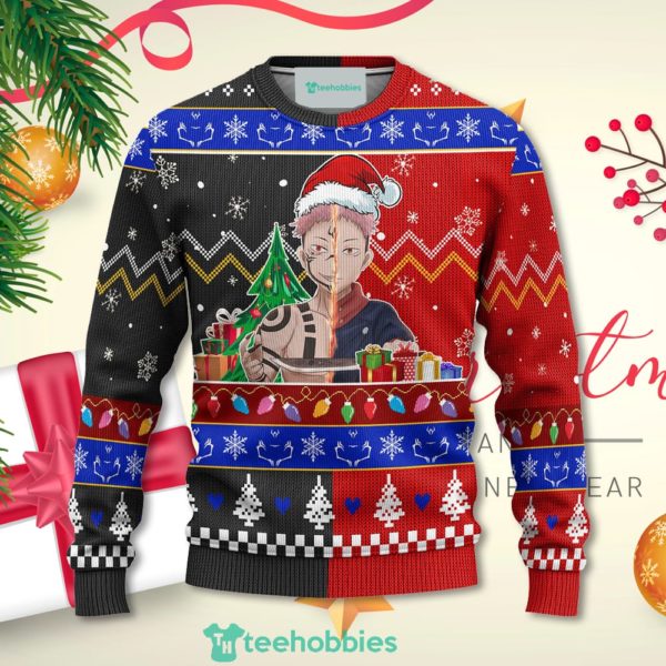 yuji x sukuna christmas sweater custom jujutsu kaisen anime xmas for men women 1 HJ808 600x600px Yuji X Sukuna Christmas Sweater Custom Jujutsu Kaisen Anime Xmas For Men Women