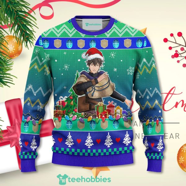 yuno anime christmas sweater black clover xmas for men women 1 ES1UX 600x600px Yuno Anime Christmas Sweater Black Clover Xmas For Men Women