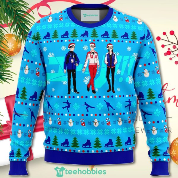 yuri on ice the 3 ice skaters christmas sweater for men women 1 P8y5P 600x600px Yuri On Ice The 3 Ice Skaters Christmas Sweater For Men Women