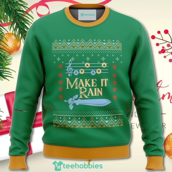 zelda make it rain christmas sweater for men women 1 XpLgV 600x600px Zelda Make It Rain Christmas Sweater For Men Women