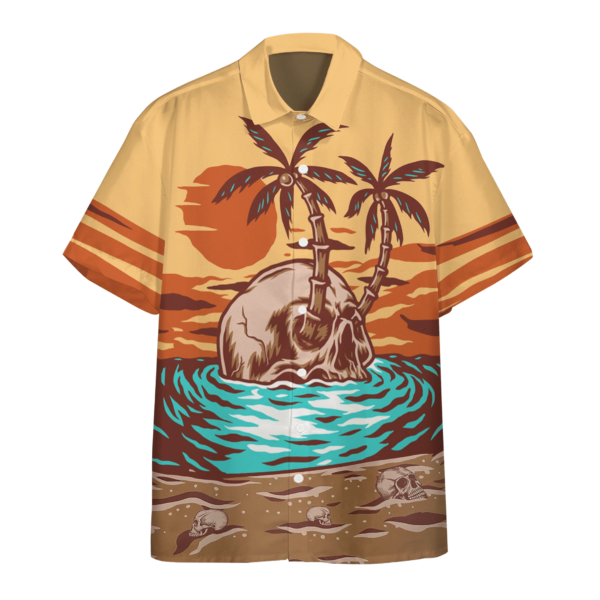 0x540@16329081324055618515 600x600px Sunset Skull Coconut Hawaiian Shirt And Beach Short