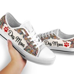 105801 2 white 510x425 1 247x247px Dog Mom Red Paw Low Top Shoes