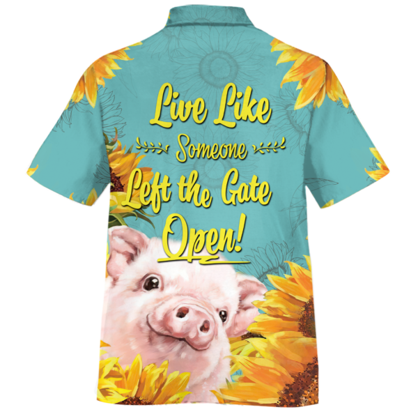 214b740935506f799d0acf59d637b105 600x591px Pig Live Like Someone Left The Gate Open! Hawaiian Shirt And Short Pant
