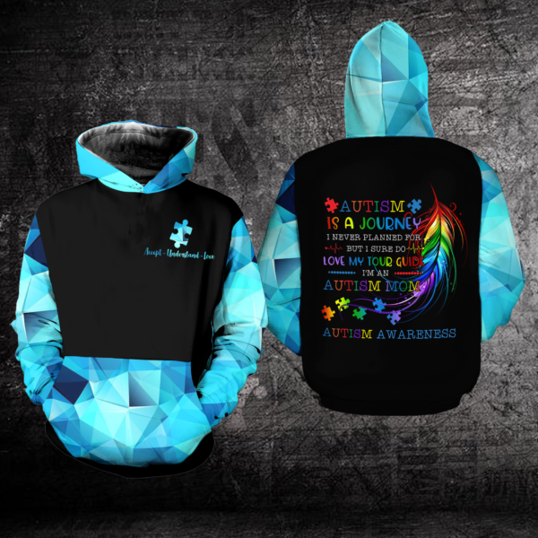 954e0c8c88ad5ddfc5113dd53e6de886 600x600px Autism Awareness Autism Is A Journey 3D Hoodie