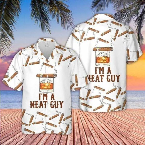 Bourbon Whiskey Cigars IaEURtmm A Neat Guy Hawaiian Shirt For Men Women Adult HW4284 1280x 600x600px Bourbon Whiskey I'm A Neat Guy Hawaiian Shirt