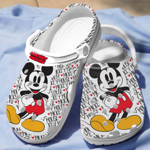 White mickey mouse on sale crocs