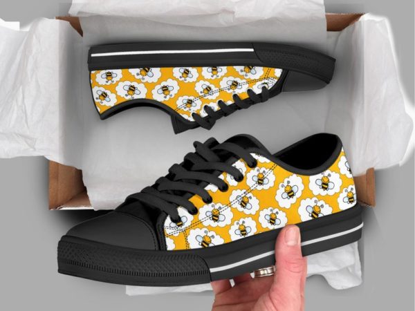 Bee Shoes Bee Gift Low Top Shoes - Women's Shoes - Black