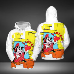 Bom! Bom! Gearhumans 3D Freddie 3D All Over Print Hoodie - 3D Hoodie - Yellow