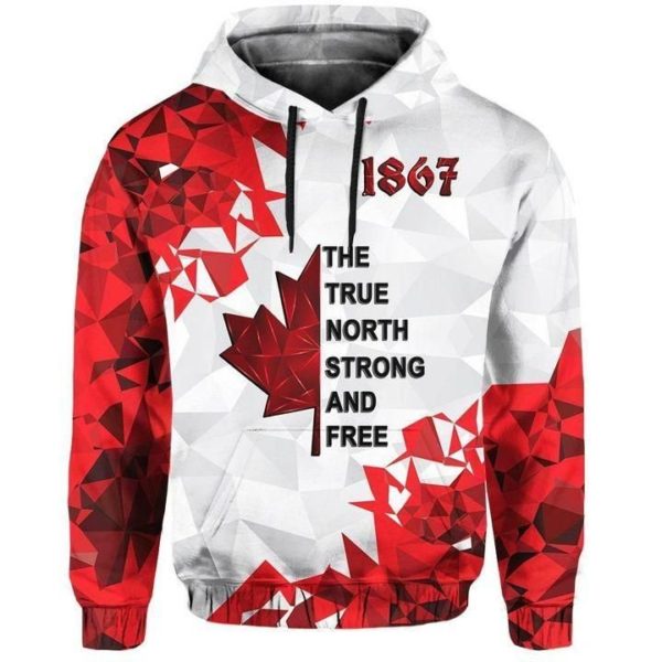 canada flag the true north strong and free maple leaf 3d all over print hoodie 3d hoodie red s 600x600px Canada Flag, The True North Strong And Free Maple Leaf 3D All Over Print Hoodie