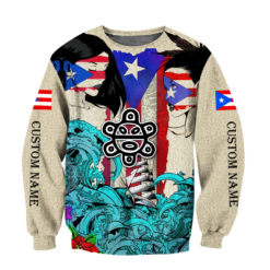 Custom Name Sweet Girls Puerto Rico All Over Print 3D Shirt - 3D Sweatshirt - Blue