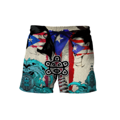 Custom Name Sweet Girls Puerto Rico All Over Print 3D Shirt - Short Pant - Blue