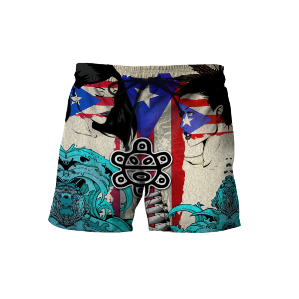 Custom Name Sweet Girls Puerto Rico All Over Print 3D Shirt - Short Pant - Blue