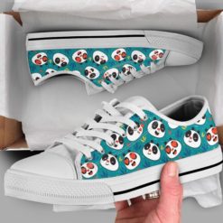 Cute Panda Best Gift Low Top Shoes For Men And Women - Men's Shoes - White