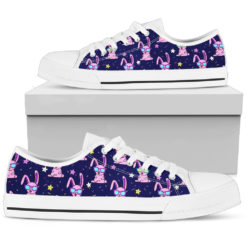 Cute Rabbit Pattern Low Top Shoes - Men's Shoes - Purple