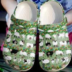 Cute Sheep Happy Farm Clog Shoes - Clog Shoes - Green