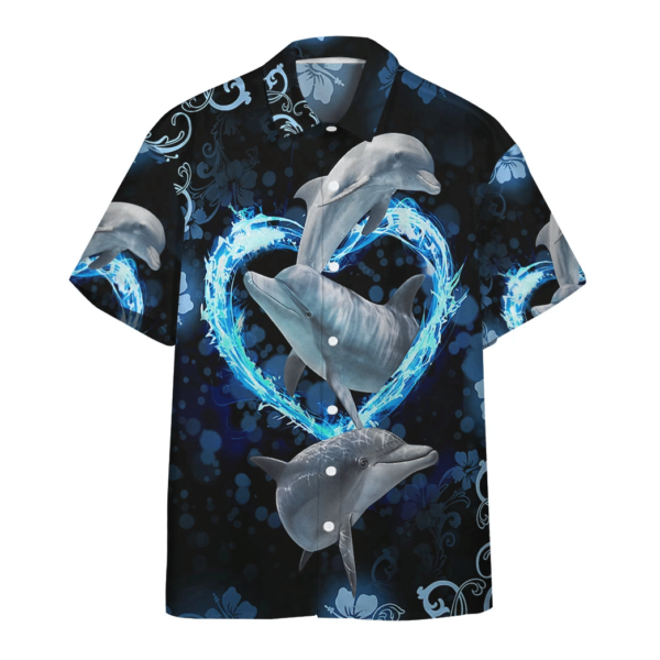 Dolphin Blue Sea Hawaiian Shirt And Short Pant - Hawaiian Shirt - Blue