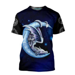 Dragon Lover 3D All Over Print Hoodie - 3D T-Shirt - Navy Blue
