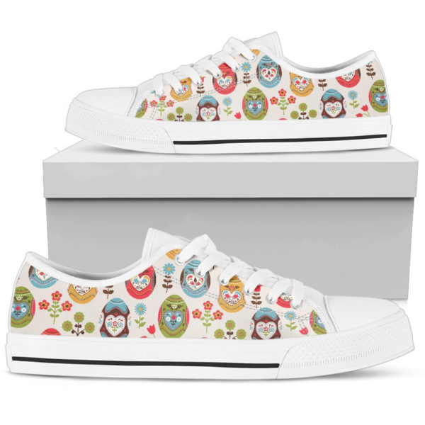 Eggs Pattern Low Top Shoes - Men's Shoes - White