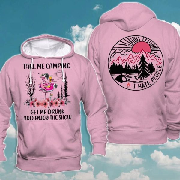 flamingo take me camping get me drunk 3d all over print hoodie sweatshirt t shirt 3d hoodie pink s 600x600px Flamingo Take Me Camping Get Me Drunk 3D All Over Print | Hoodie | Sweatshirt | T Shirt